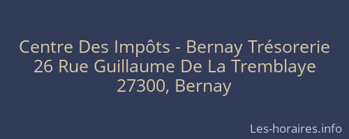 Centre Des Impôts - Bernay Trésorerie