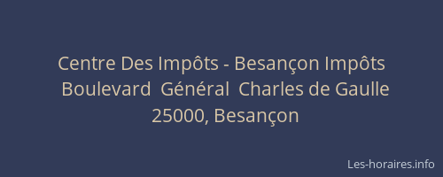 Centre Des Impôts - Besançon Impôts