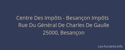 Centre Des Impôts - Besançon Impôts
