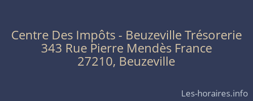 Centre Des Impôts - Beuzeville Trésorerie