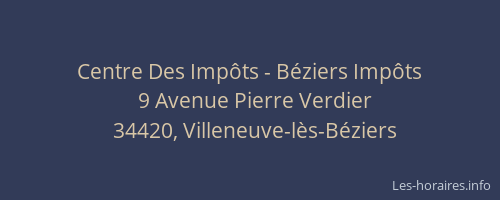 Centre Des Impôts - Béziers Impôts