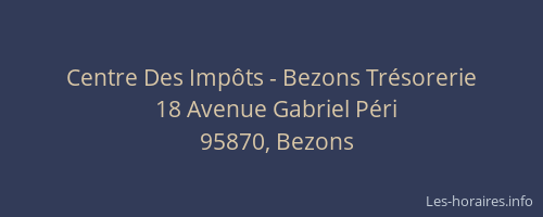 Centre Des Impôts - Bezons Trésorerie