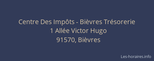 Centre Des Impôts - Bièvres Trésorerie