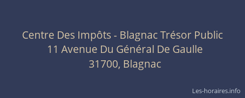 Centre Des Impôts - Blagnac Trésor Public