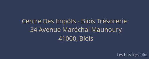 Centre Des Impôts - Blois Trésorerie