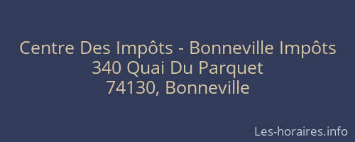 Centre Des Impôts - Bonneville Impôts