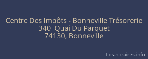 Centre Des Impôts - Bonneville Trésorerie