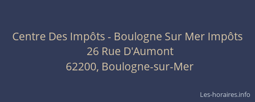 Centre Des Impôts - Boulogne Sur Mer Impôts