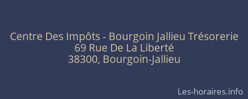 Centre Des Impôts - Bourgoin Jallieu Trésorerie