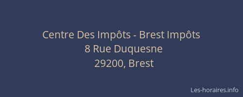 Centre Des Impôts - Brest Impôts