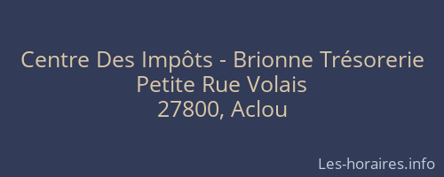 Centre Des Impôts - Brionne Trésorerie