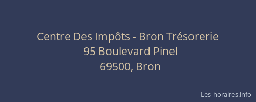 Centre Des Impôts - Bron Trésorerie
