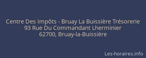 Centre Des Impôts - Bruay La Buissière Trésorerie