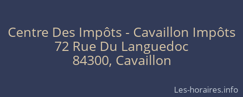 Centre Des Impôts - Cavaillon Impôts