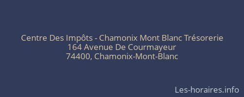 Centre Des Impôts - Chamonix Mont Blanc Trésorerie