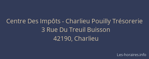 Centre Des Impôts - Charlieu Pouilly Trésorerie