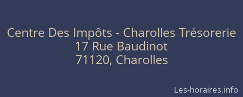 Centre Des Impôts - Charolles Trésorerie