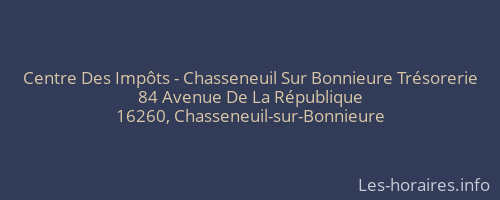 Centre Des Impôts - Chasseneuil Sur Bonnieure Trésorerie