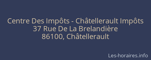 Centre Des Impôts - Châtellerault Impôts