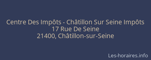 Centre Des Impôts - Châtillon Sur Seine Impôts