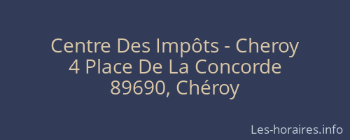 Centre Des Impôts - Cheroy