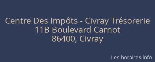 Centre Des Impôts - Civray Trésorerie