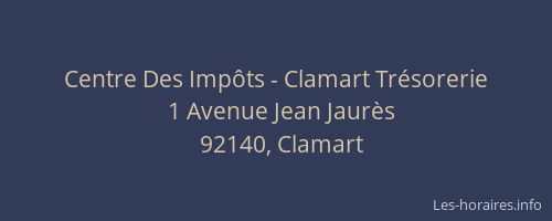 Centre Des Impôts - Clamart Trésorerie