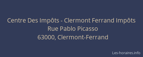 Centre Des Impôts - Clermont Ferrand Impôts