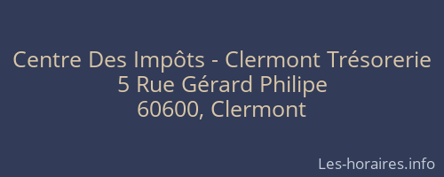 Centre Des Impôts - Clermont Trésorerie