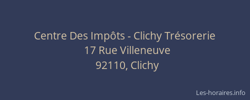 Centre Des Impôts - Clichy Trésorerie