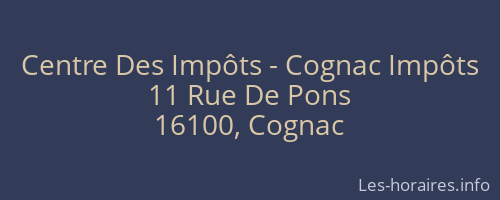 Centre Des Impôts - Cognac Impôts