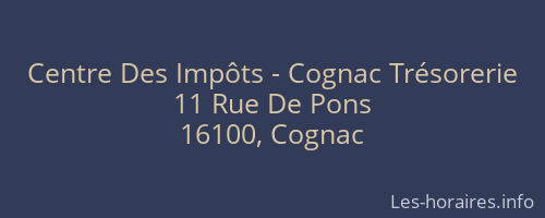 Centre Des Impôts - Cognac Trésorerie