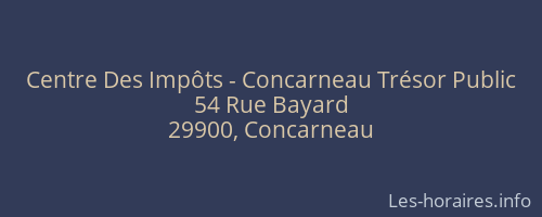 Centre Des Impôts - Concarneau Trésor Public