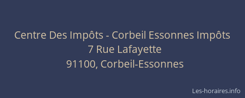 Centre Des Impôts - Corbeil Essonnes Impôts