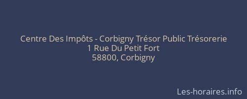 Centre Des Impôts - Corbigny Trésor Public Trésorerie