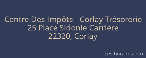 Centre Des Impôts - Corlay Trésorerie