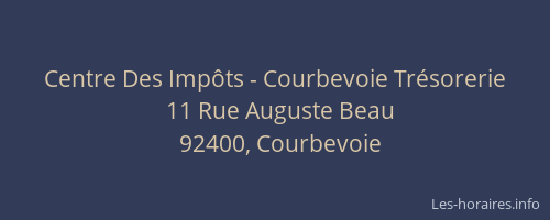 Centre Des Impôts - Courbevoie Trésorerie