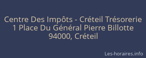 Centre Des Impôts - Créteil Trésorerie