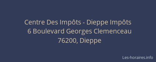 Centre Des Impôts - Dieppe Impôts