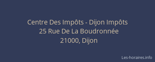 Centre Des Impôts - Dijon Impôts