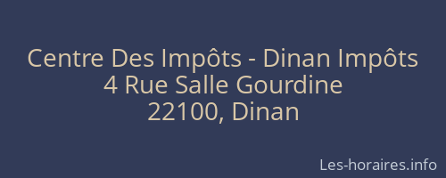 Centre Des Impôts - Dinan Impôts