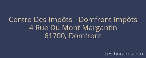 Centre Des Impôts - Domfront Impôts