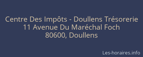 Centre Des Impôts - Doullens Trésorerie