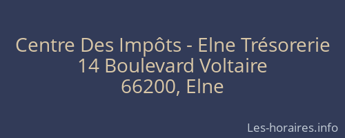 Centre Des Impôts - Elne Trésorerie