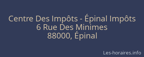 Centre Des Impôts - Épinal Impôts