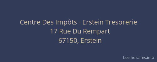 Centre Des Impôts - Erstein Tresorerie