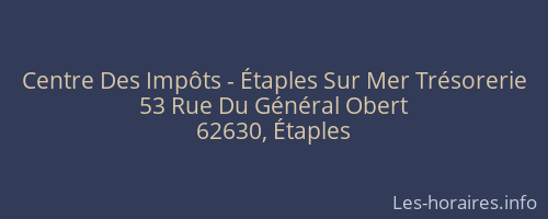 Centre Des Impôts - Étaples Sur Mer Trésorerie