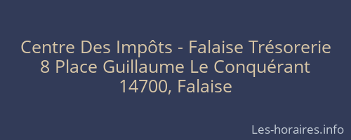 Centre Des Impôts - Falaise Trésorerie