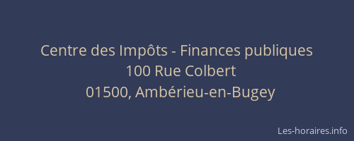 Centre des Impôts - Finances publiques