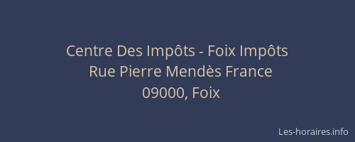 Centre Des Impôts - Foix Impôts